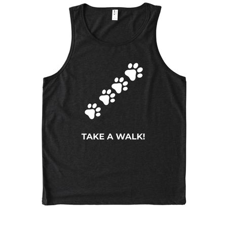 Take a walk!, a Deep Black Allmade Eco Triblend Tank