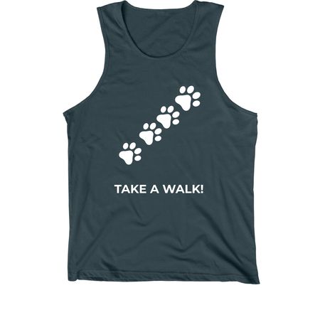 Take a walk!, a Dark Grey Premium Cotton Tank