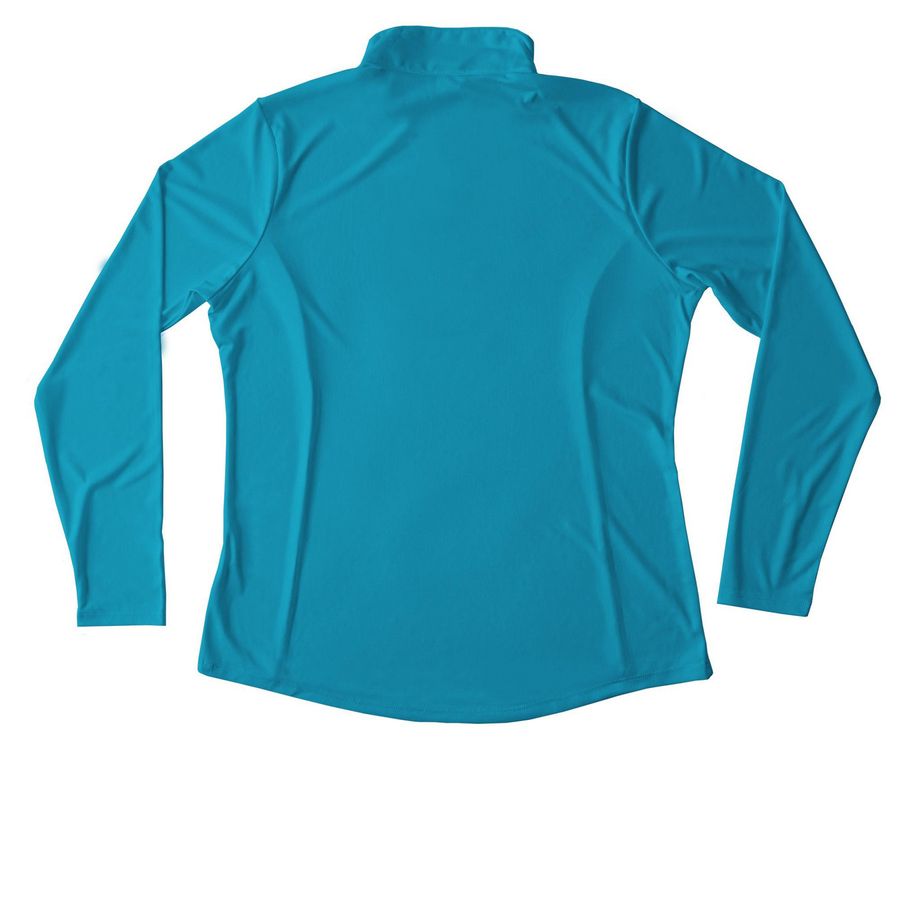 Hope Ministries (Activewear), a Atomic Blue Women's Performance Quarter Zip Pullover (back-view)