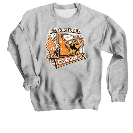 Cowboy Spirit, a Sport Grey Crewneck Sweatshirt