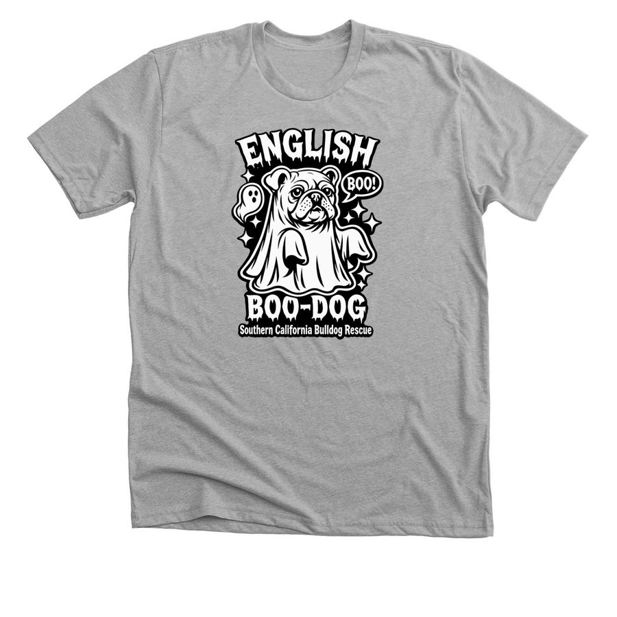 English Boo-Dog, a Athletic Heather Premium Unisex Tee