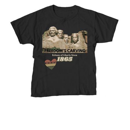 Freedom's Carving, a Black Youth Unisex Tee