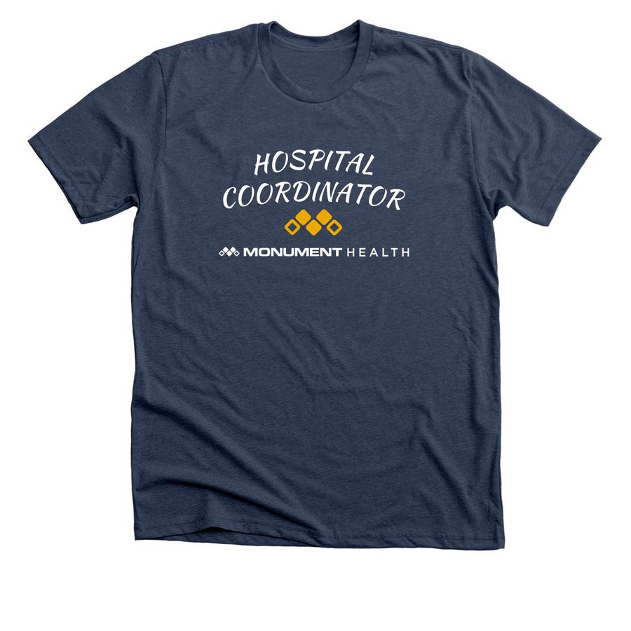 Hospital Coordinators, a Heather Navy Premium Unisex Tee