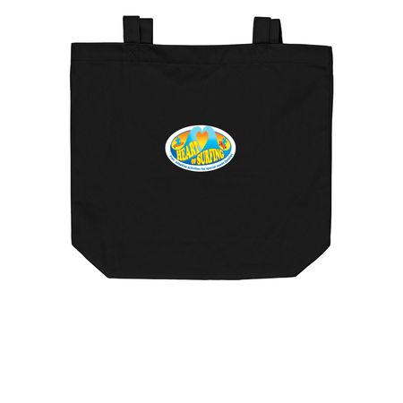 Heart of Surfing-Ocean Playground Tote, a Black Organic Cotton Tote Bag