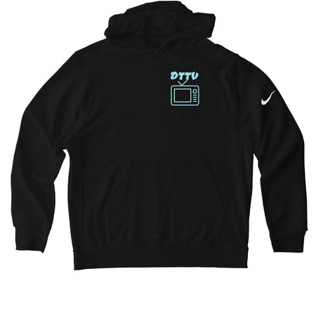 DTTV NIKE COLAB, a Black Nike Club Fleece Pullover Hoodie