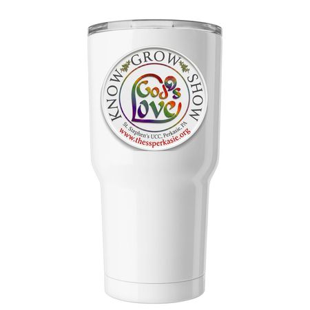 St. Stephen's UCC Church Merch, a White Insulated Tumbler