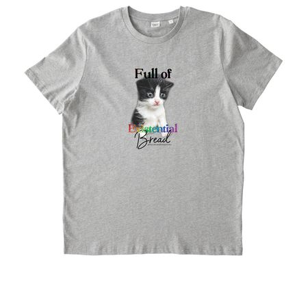 Full of existential bread, a Heather Grey Stanley/Stella Unisex Crafter Tee