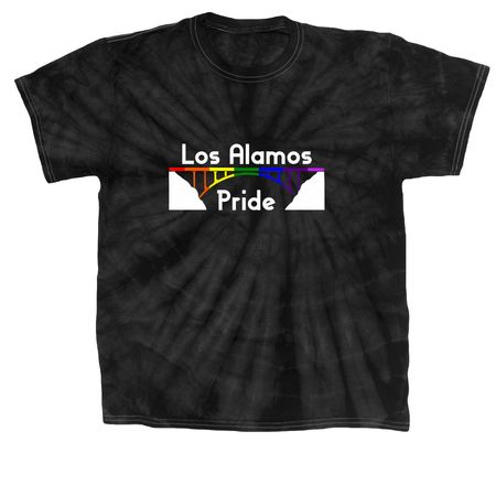 Los Alamos Pride, a Black Classic Tie Dye Tee