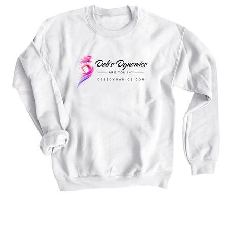Deb's Dynamics, a White Crewneck Sweatshirt