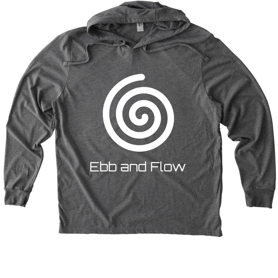 Ebb and Flow Spiral, a Aluminum Grey Allmade Eco Triblend Hoodie Tee