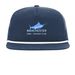 Manchester Umpqua Snapback, a Navy/ White Printed Umpqua Snapback Cap