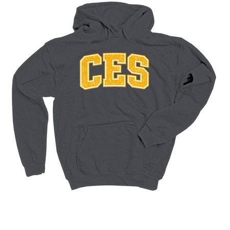 CES Spirit Wear, a Charcoal Youth Pullover Hoodie