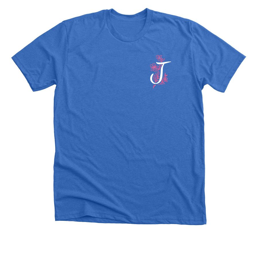 Jackson Flower Walk 2026 (Adult/Youth Sizes), a Heather True Royal Premium Unisex Tee