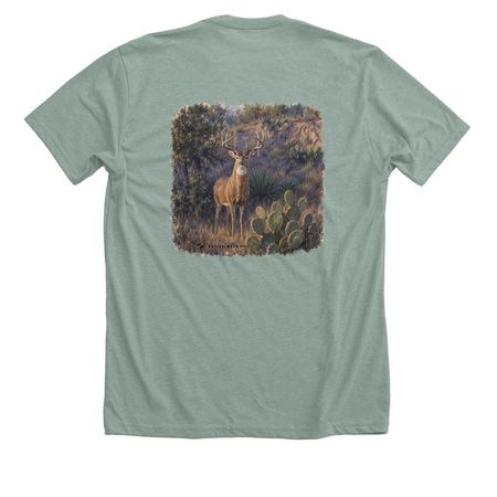 All Eyes, a Heather Sage Premium Unisex Tee (back-view)