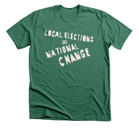 Vote for Something, a Heather Grass Green Premium Unisex Tee