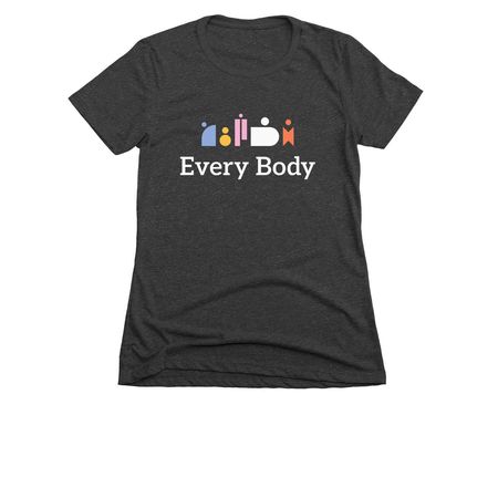 Every Body Shirts, a Charcoal Women's Slim Fit Tee
