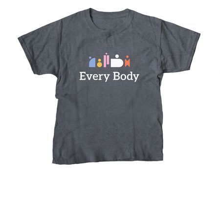 Every Body Shirts, a Dark Heather Youth Unisex Tee