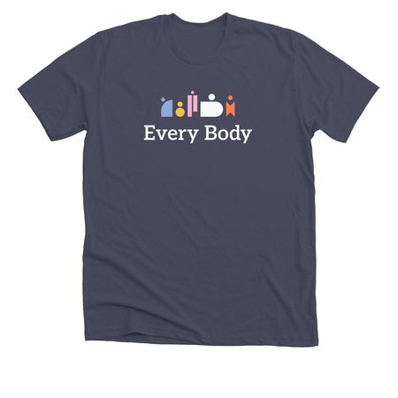 Every Body Shirts, a Heather Midnight Navy Premium Unisex Tee