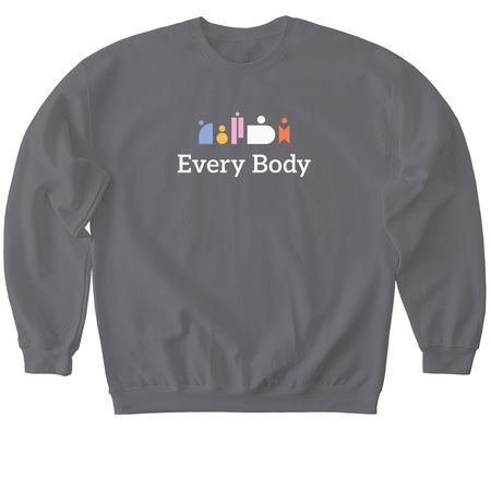 Every Body Shirts, a Charcoal Softstyle Crewneck Sweatshirt