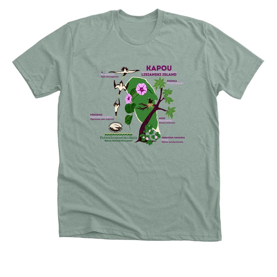 Kapou, a Heather Sage Premium Unisex Tee