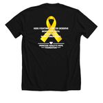 My Hero Needed a Cure, a Solid Black Blend Premium Unisex Tee (back-view)