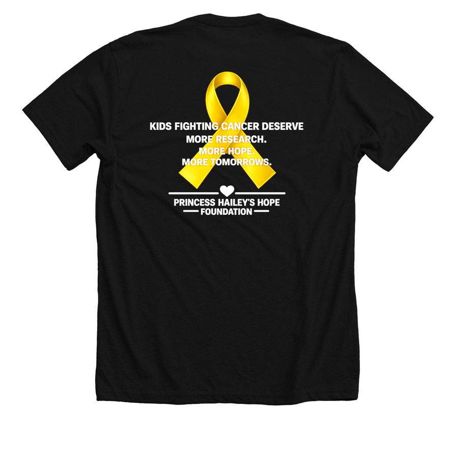 My Hero Needed a Cure, a Solid Black Blend Premium Unisex Tee (back-view)