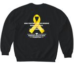 My Hero Needed a Cure, a Black Softstyle Crewneck Sweatshirt (back-view)