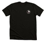 Space is your Friend, until it's not, a Solid Black Blend Premium Unisex Tee (back-view)