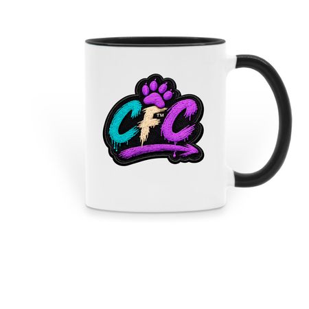 Coffee Time, a Black Two-Tone Ceramic Mug