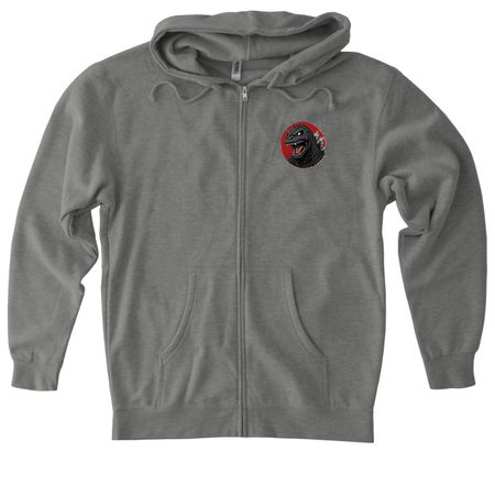 Zilla with the Legends, a Gunmetal Heather Heavyweight Zip Up Hoodie