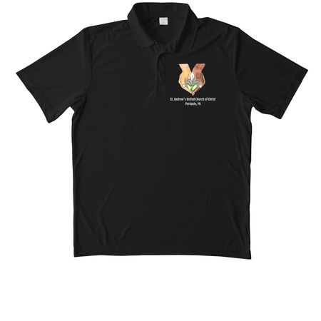 St. Andrew's Polo, a Black Unisex Performance Polo