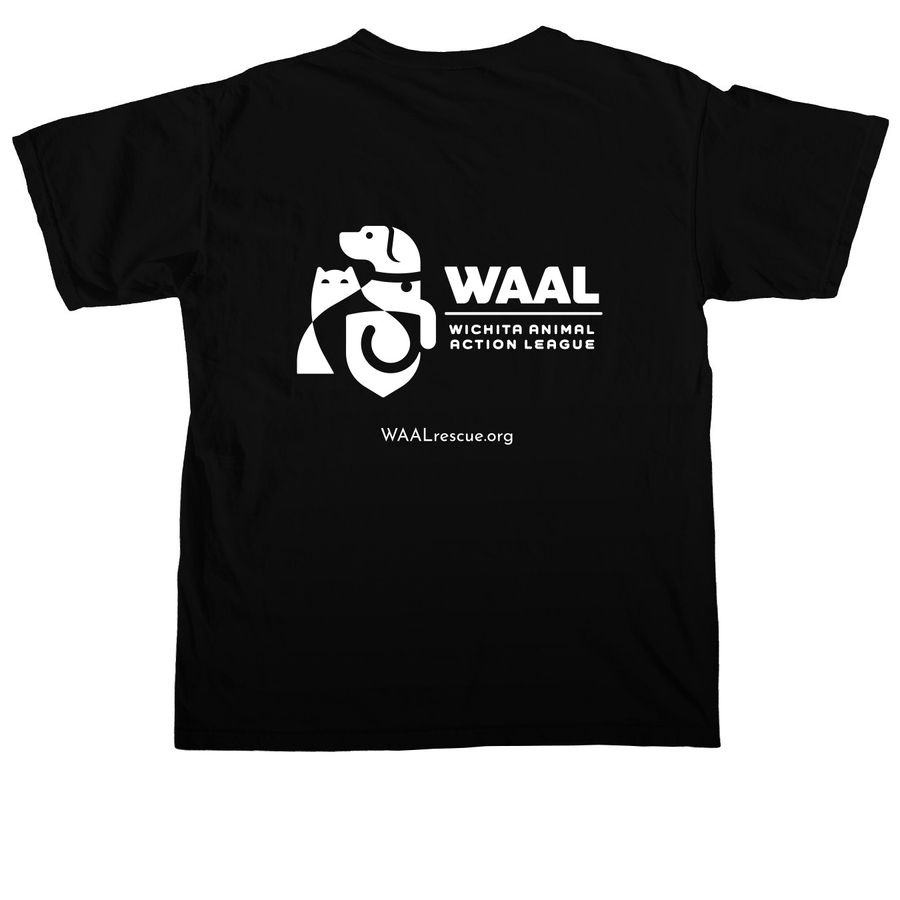 Coffee, Naps, & Saving Animals, a Black Comfort Colors Unisex Tee (back-view)