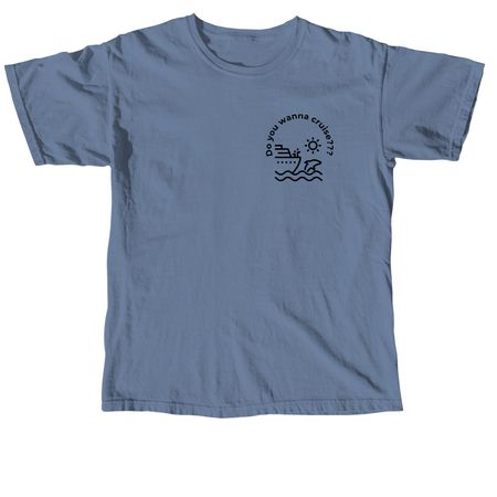 Unlearn and Eat Travel, a Blue Jean Comfort Colors Unisex Tee