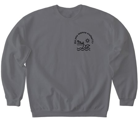 Unlearn and Eat Travel, a Charcoal Softstyle Crewneck Sweatshirt