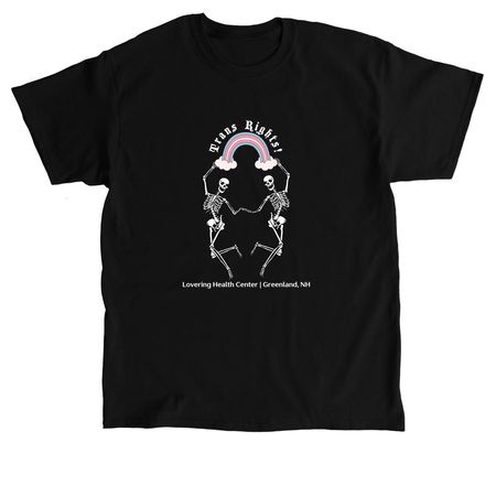 Trans Rights Skeleton Tee, a Black Classic Unisex Tee