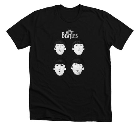 The Shitty Beatles, a Solid Black Blend Premium Unisex Tee