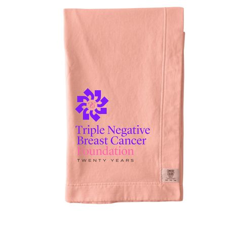 TNBC 20th Anniversary Blanket, a Peachy Comfort Colors Blanket