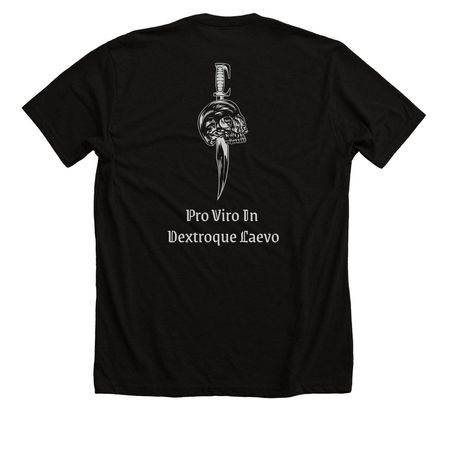 C-TRP, a Solid Black Blend Premium Unisex Tee (back-view)
