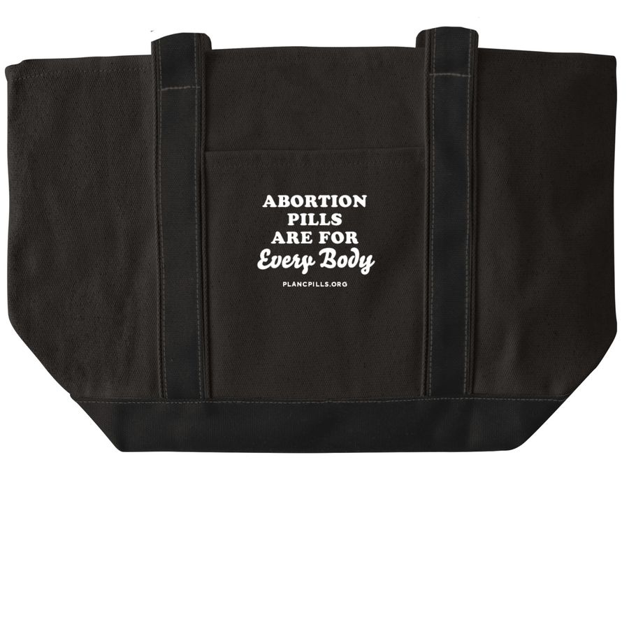 Every Body, Every State, a Black/Black Large Two-Tone Canvas Tote Bag