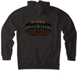 Hydra SFRG PT Gear, a Black Heavyweight Pullover Hoodie (back-view)