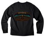 Hydra SFRG PT Gear, a Black Unisex Heavyweight Long Sleeve Tee (back-view)
