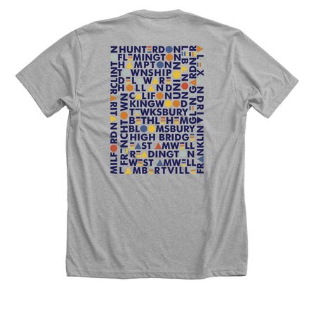 Towns & County, a Athletic Heather Premium Unisex Tee (back-view)