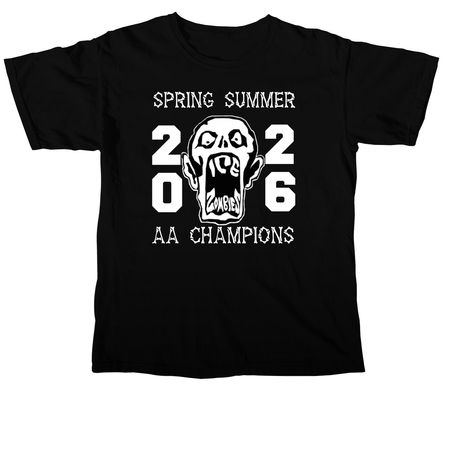 Zombies AA 2026 Spring/Summer Championship!, a Black Comfort Colors Unisex Tee