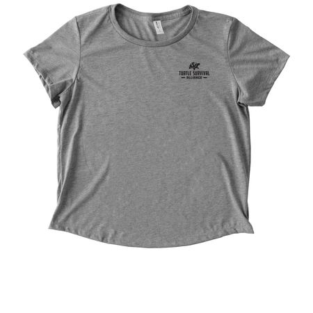 World Turtle Day? 2026 - TSA Logo, a Aluminum Grey Allmade Eco Triblend Women?s Scoop Neck Tee