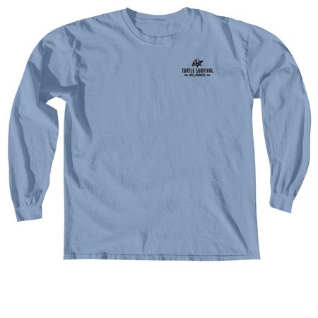 World Turtle Day? 2026 - TSA Logo, a Washed Denim Comfort Colors Long Sleeve Tee