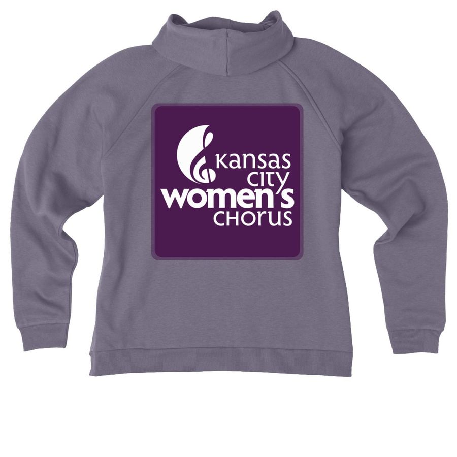 KCWC Purple (front/back) Zip Hoodie/Pullover, a Cosmic Purple Allmade Women?s Organic CVC Zip-Up Hoodie (back-view)