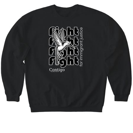 Fight! Fight! Fight!, a Black Softstyle Crewneck Sweatshirt