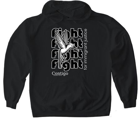 Fight! Fight! Fight!, a Black Gildan Softstyle Pullover Hoodie
