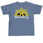 Farm Friends Spring Hay Fund 2026, a Blue Jean Comfort Colors Unisex Tee (back-view)