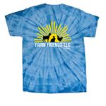 Farm Friends Spring Hay Fund 2026, a Baby Blue Classic Tie Dye Tee (back-view)